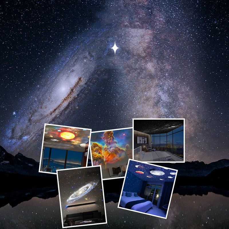 Planetarium Projektor projiziert einen Sternenhimmel an die Zimmerdecke