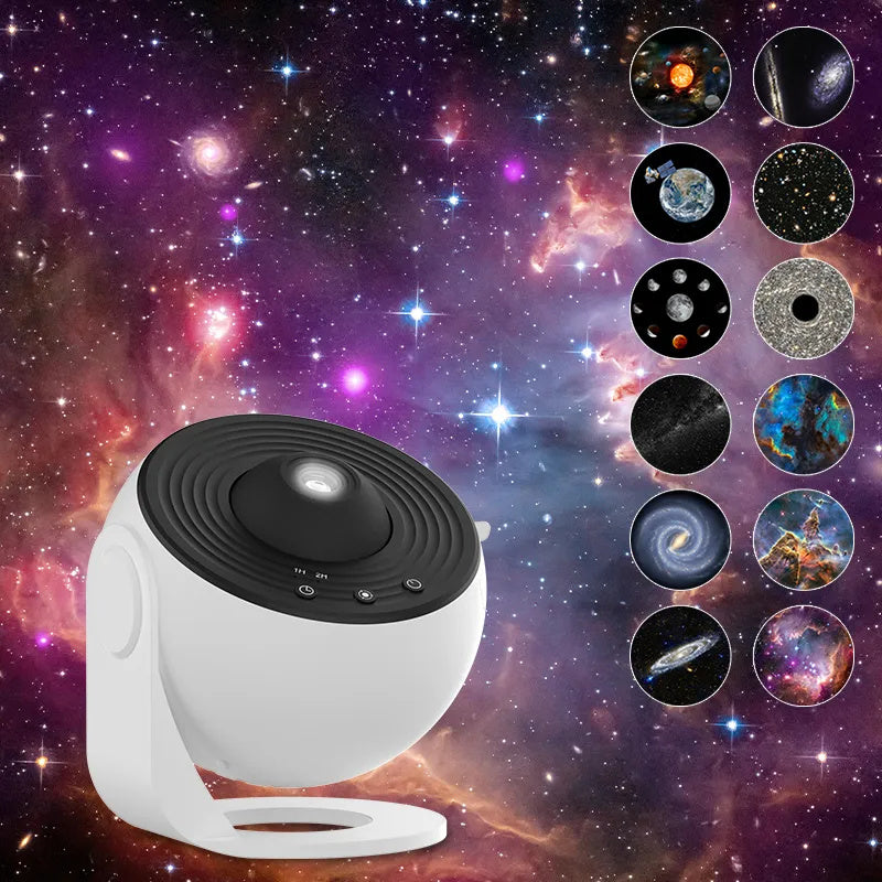 Planetarium Projektor projiziert einen Sternenhimmel an die Zimmerdecke